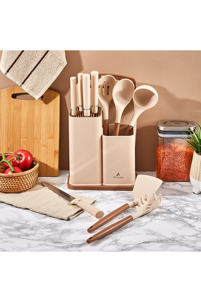 Aryıldız Kaizen 12 Parça Blok Bıçak Ve Pano Seti