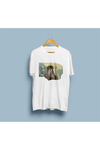 Generic Brand Μπλουζάκι Unisex oversized με σχέδιο Λεονάρντο Ντα Βίντσι