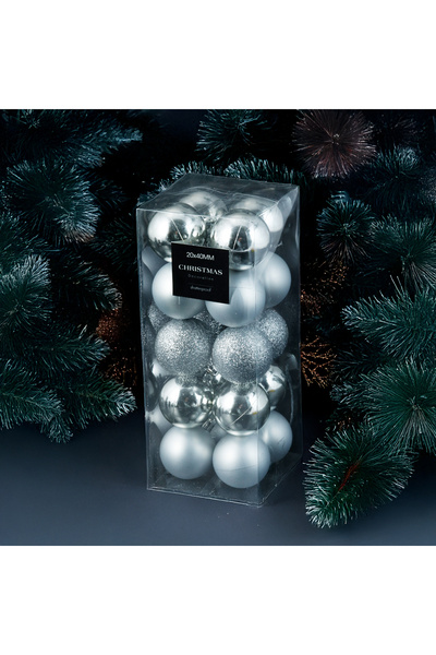 Koopman Anul Nou 20 piese Minge de Crăciun Platină 40 mm