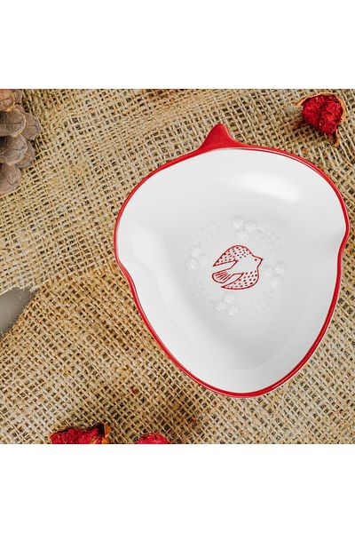 Aryıldız Red Bird Serving Presentation Plate 12 cm