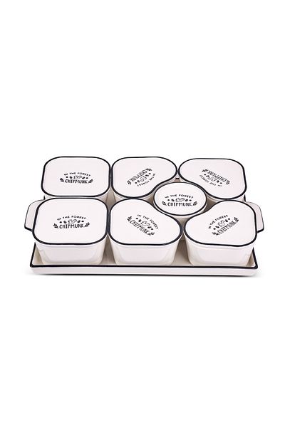 Aryıldız Chipmunk 15 Pieces Oval Breakfast with Tray