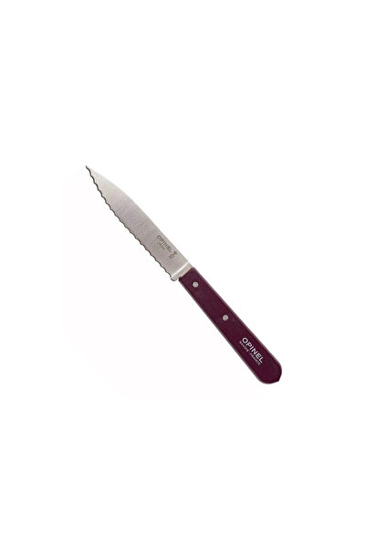 Opinel Essential Tırtıklı Mor Soyma Bıçağı 10 Cm No:113