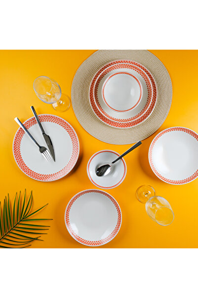 Aryıldız Ruby Red 18 Parça 6 Kişilik Yemek Takımı