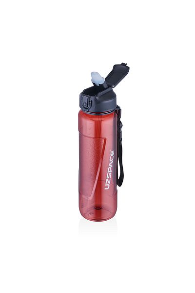 Uzspace 1000 ml Red Tritan Flask with Straw