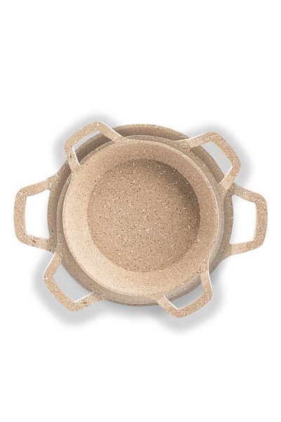 Aryıldız Beige Colored Parma 3 Piece Sahan Set
