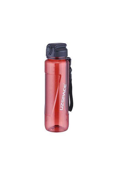 Uzspace 1000 ml Red Tritan Flask with Straw