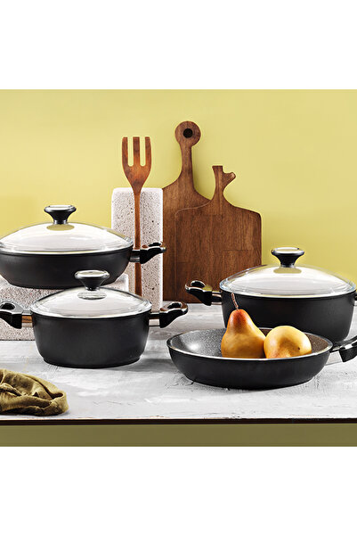 Aryıldız Monaco 7 Parça Tencere Set Siyah