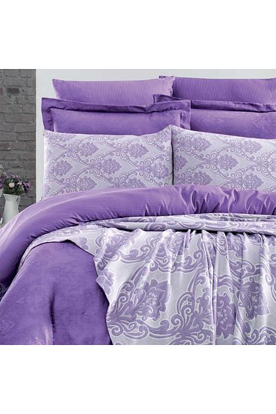 MAXSTYLE Jacquard Giza Dark Lilac Bedspread