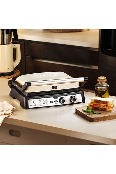 Aryıldız Cream Colored Multi Grill Toaster