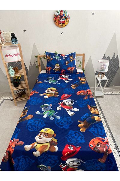 dekomingo Blue Floor Paw Petroleum Baby and Children's Room Pi̇ke Set