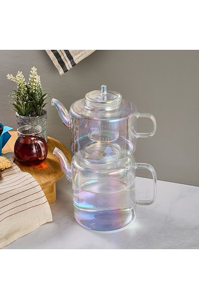Perotti Luster Borosilicate Glass Teapot