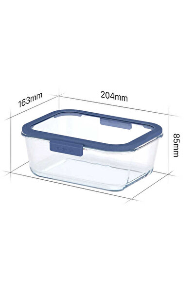 NEOFLAM Fika Glace Cam Saklama Kabı Mavi 1200 ml