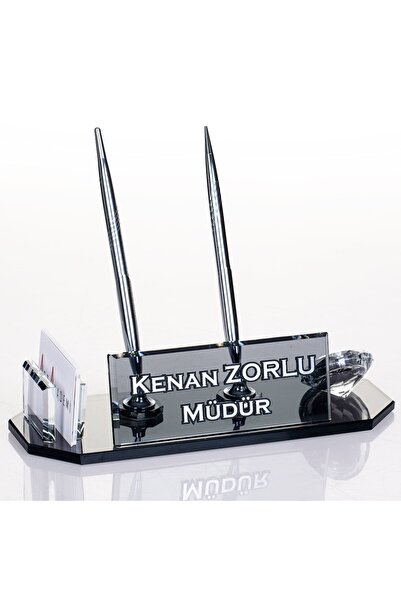 isimliksepeti Arma Masaüstü Kristal Isimlik Hediye Büro Ofis Masa Isimliği