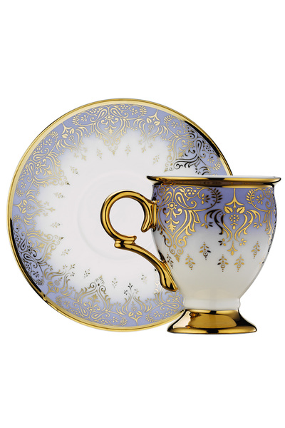 Aryıldız Gonca 12 Piece Turkish Coffee Cup Set for 6 People