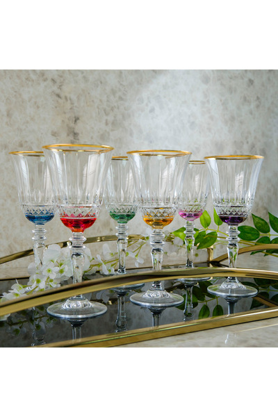Aryıldız Fiona 6'lı Uzun Kadeh Gold 300 ml