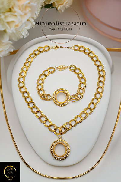 xtaki Çeyrekli Bileklik Kolye Setleri: Samanyolu ve Uzay Yolu Tasarımlı Çeyrek Altın Takılar