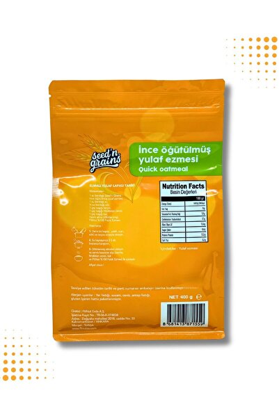 Seed'n Grains İnce Öğütülmüş Yulaf Ezmesi (400gr)