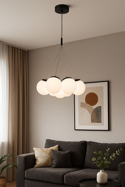 Fer Avize Cloud 7 Led White Light Chandelier Modern Energy Saving Decorative Chandelier Living Room Cafe Hall