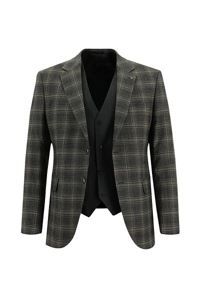 Abdullah Kiğılı Slim Fit Woolen Vest Suit