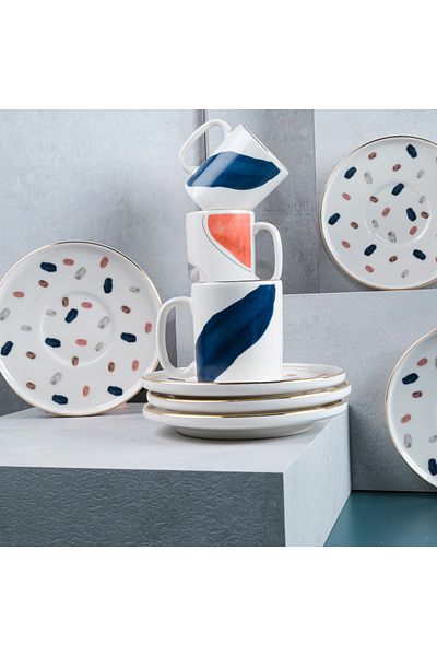 Aryıldız Moon 12 Piece Coffee Cup Set for 6 People 90 ml