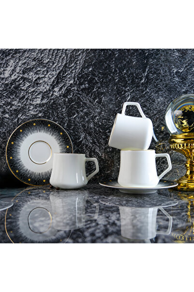 EVALIZA Diamond 6 Kişilik Çay Fincan Takımı 180 ml