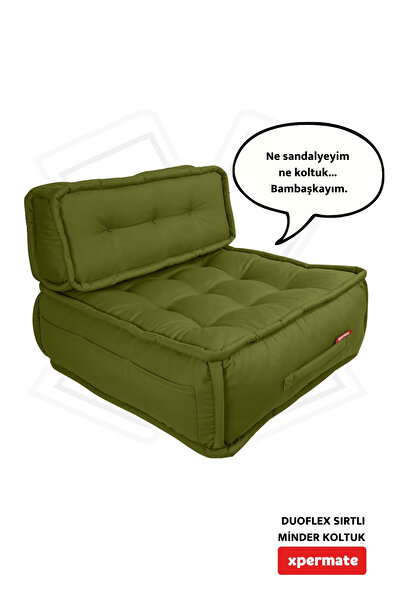 XPERMATE Pernă pentru scaun cu spătar Pernă de scaun cu spătar ergonomic în stil nordic 80x80x30 Verde Duoflex