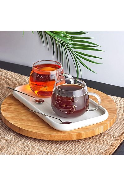 Perotti Costa Morning 2-Piece Glass Mug 400 ml