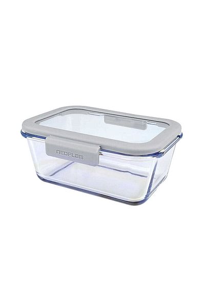 Prima Nova 1200ml Gray Fika Glace Glass Storage Container