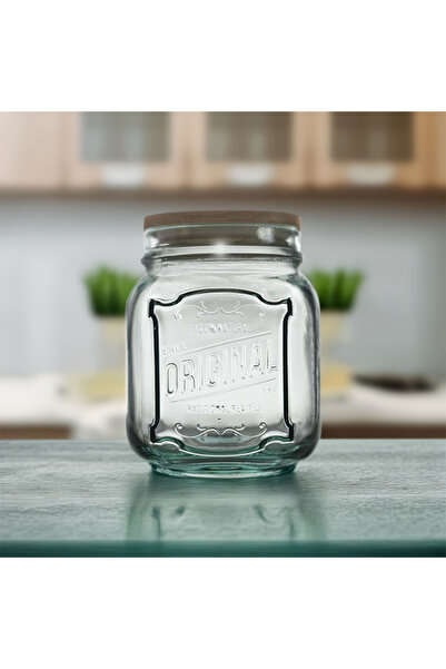 san miguel Original Ahşap Kapaklı Kavanoz 1,1 Litre