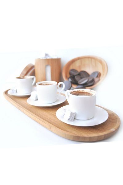 Bambum Latte Rectangular Tray Large