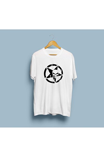 Generic Brand Oversize kroj Zvezdani Punisher Dizajn Unisex T-shirt