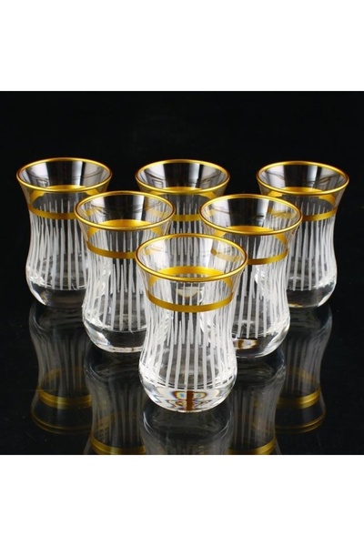 CNS HOME Esin Gold Dekor 6'lı Çay Bardağı 62561