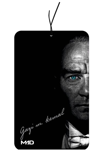 MAD Accessories Atatürk Mavi Göz Tasarımlı Parfüm Esanslı Baskılı Ayna Oto Araç Kokusu 1 Adet