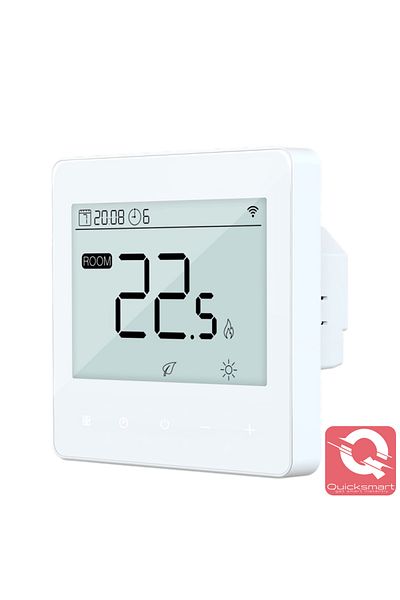 Quicksmart Kit Automatizare Incalzire Pardoseala Q10, Controler pardoseala 8 zone, 4x Termostat cu fir Q40, Inc