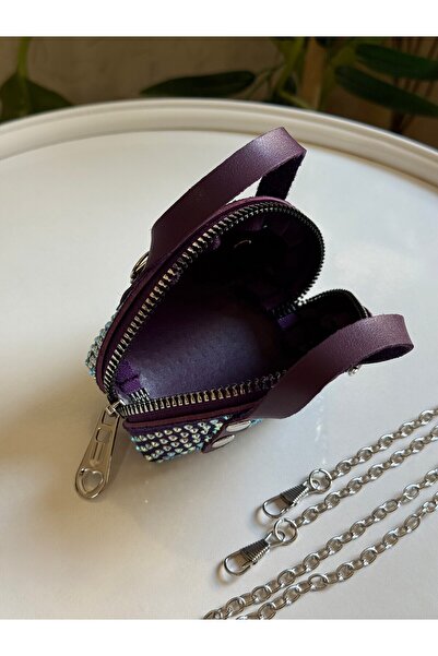 ZEYS حقيبة صغيرة الحجم أنيقة مرصعة بالأحجار