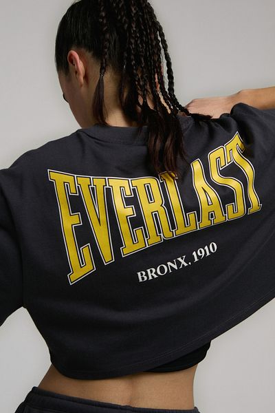 EVERLAST Ever Classics Wmn Comfort Smoked Women's Crop T-Shirt