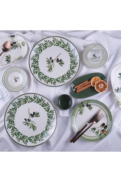 Aryıldız Olive 32 Piece Breakfast Set for 6 People