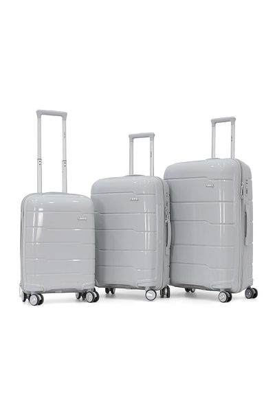Capital 3-Piece Hard-Side Polypropylene Luggage Set – Lightweight, Durable, Spinner Trolley