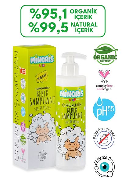 Minoris Baby Organic Hair And Body Shampoo 400 ml