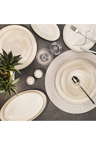 Aryıldız Elif Aria Platin 6 Kişilik 30 Parça Yemek Takımı