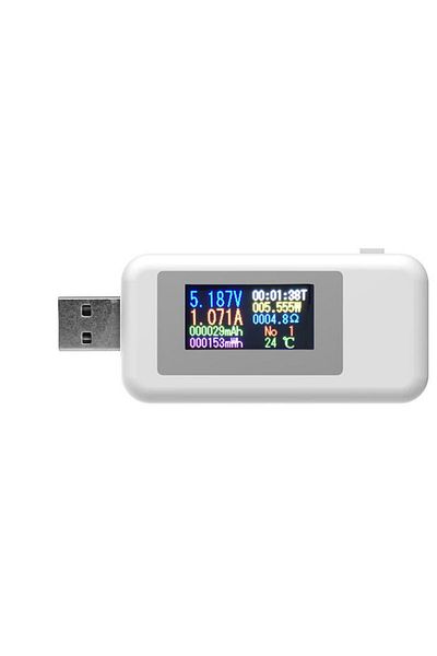JUANJUAN White 10 In 1 Usb Tester Hd Color Screen Tester Kws-mx18l Dc Voltmeter Amperimetro Voltage Current