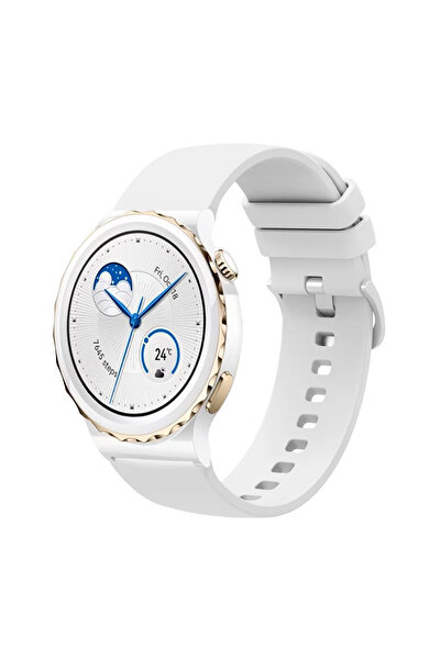 Tagomoon Huawei Watch Gt3 Pro 43mm ile Uyumlu Kordon Jel Silikon Tokalı Kayış