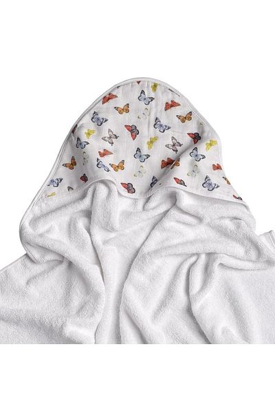 XKKO Prosop cu gluga bambus&bumbac Butterflies 90x90cm XKKO