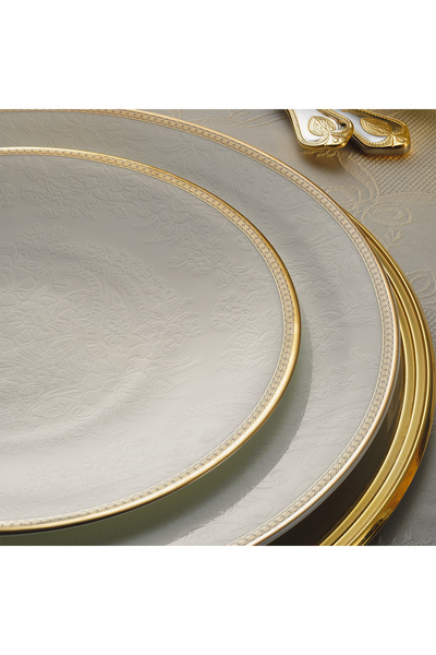 EVALIZA Coupe Paisley Gold Yemek Takımı 60 Parça