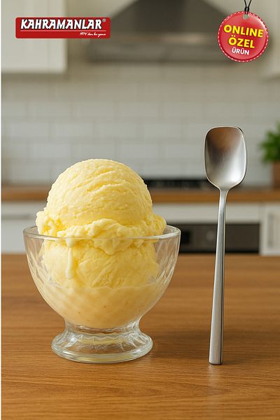 Kahramanlar Flora 6-piece stainless steel ice cream dessert spoon