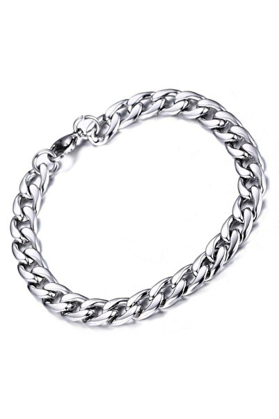 Takı Dükkanı Gurmet Paslanmaz Çelik Erkek Bileklik Kalın Zincir 8 mm eck18b