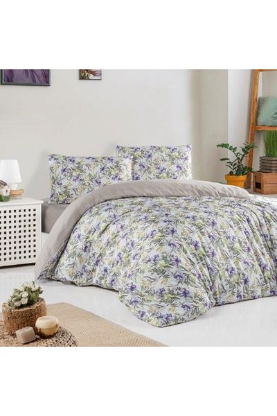 Aryıldız Home Exclusive Σατέν Παπλωματοθήκη Διπλό Τροπικό