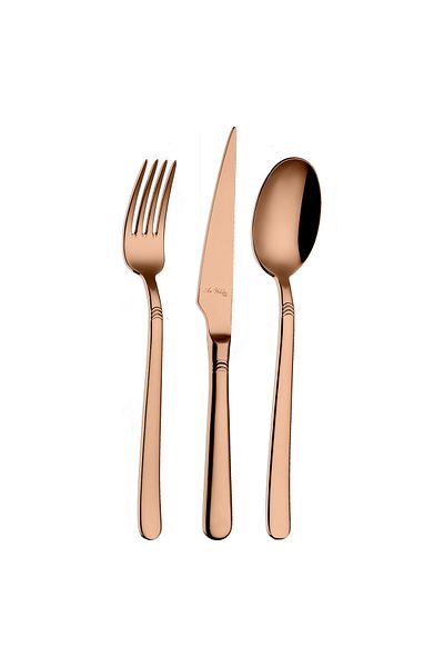 Aryıldız Fiore S Bronze Pvd 24 Piece Fork Spoon Knife