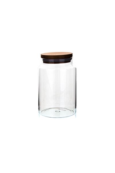 klt Yv Wooden Jar with Lid and Bolt 1000ml