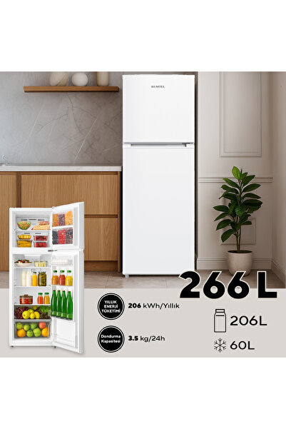 KUMTEL Çift Kapılı No Frost Buzdolabı 266l Htmf-270
